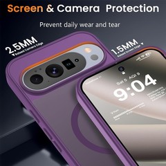 Magnetic Matte Case for Google Pixel 10/10 Pro 6.3-Inch Slim Translucent Hot Pin
