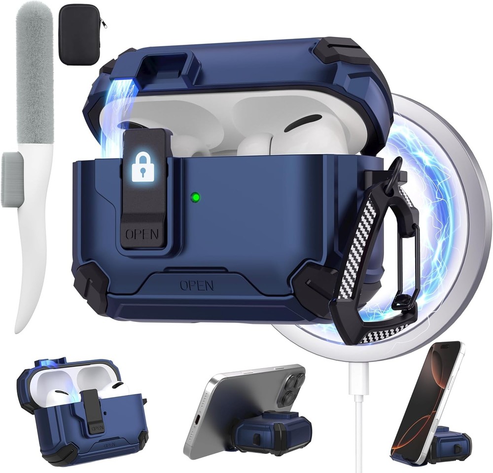 AirPods Pro 2 Case 2022, Protective Case with Automatic Lock for AirPods Pro 2nd