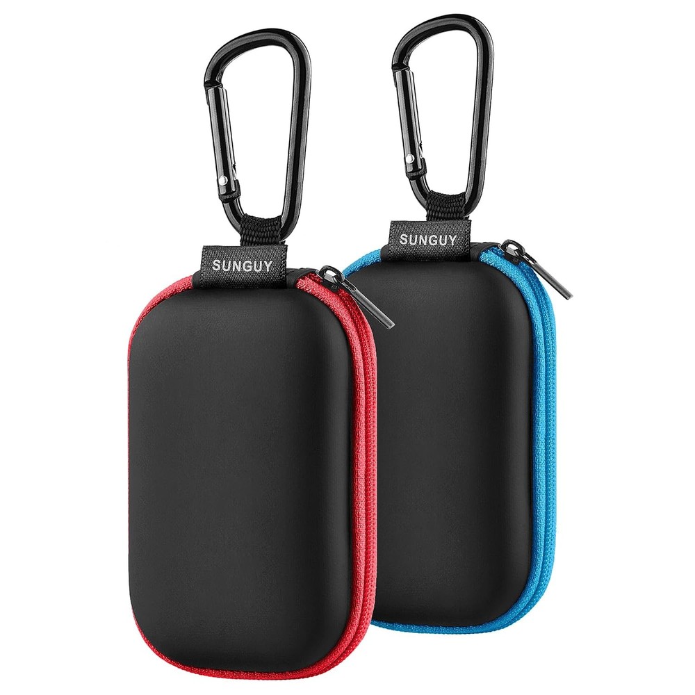Portable Rectangle Earbuds Carrying Case 2Pack, Organizer for Phone Accessories