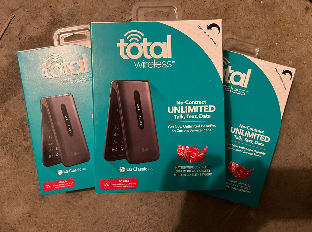 Total Wireless LG Classic Flip 4G LTE Flip Phone. Can be used with Tracfone