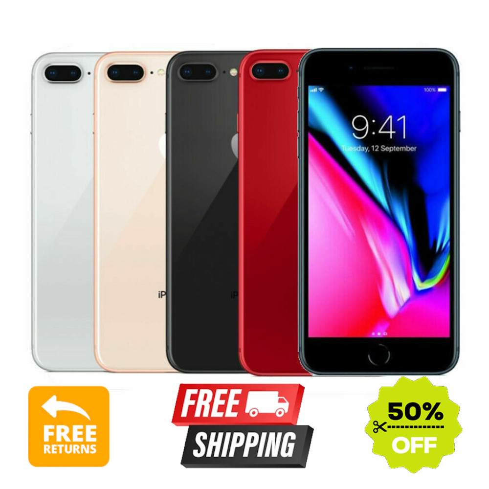 Apple iPhone 8 Plus 64GB Unlocked Verizon T-Mobile Gold Silver Gray 4G iOS