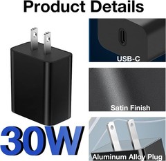30W USB-C Fast Charger for Moto G 2025, Moto G Power 5G 2024, 5FT