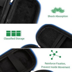 EVA Zipper Carrying Hard Case Cover for Digital Voice Recorders, MP3 Players, Bl