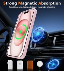 iPhone 15 Case: Translucent Matte Magnetic Phone Cover – Military Grade Protecti