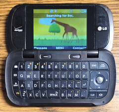 LG Octane VN530 – Brown and Silver ( Verizon ) Cellular Flip-Keyboard Phone READ