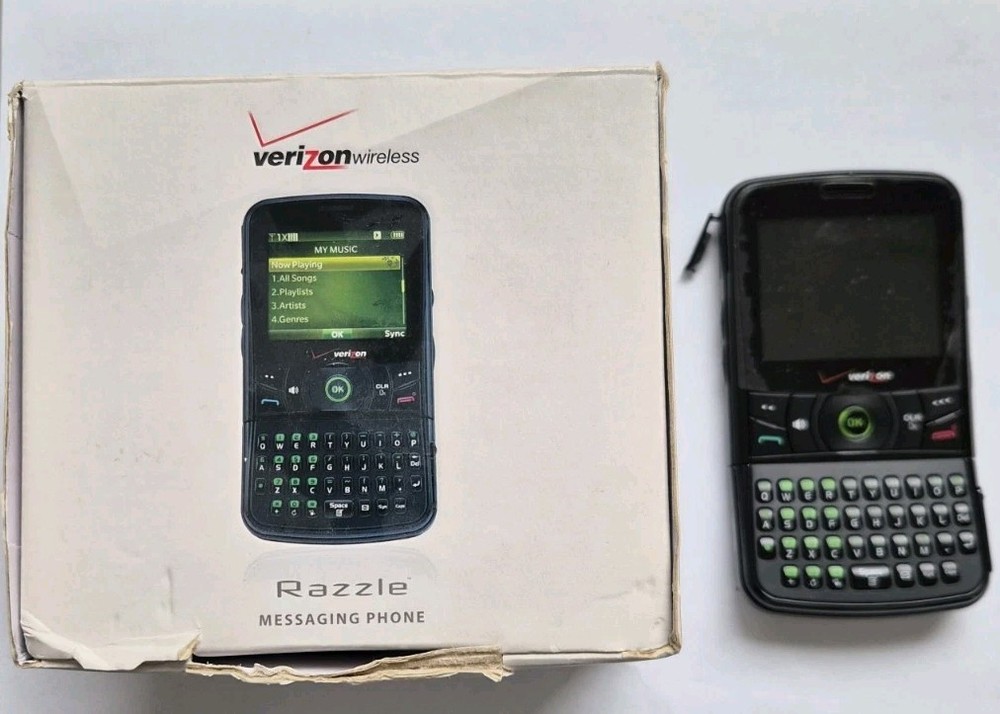 Pantech Razzle TXT8030 – Black ( Verizon ) Very Rare MP3 Swivel Phone *NEW*