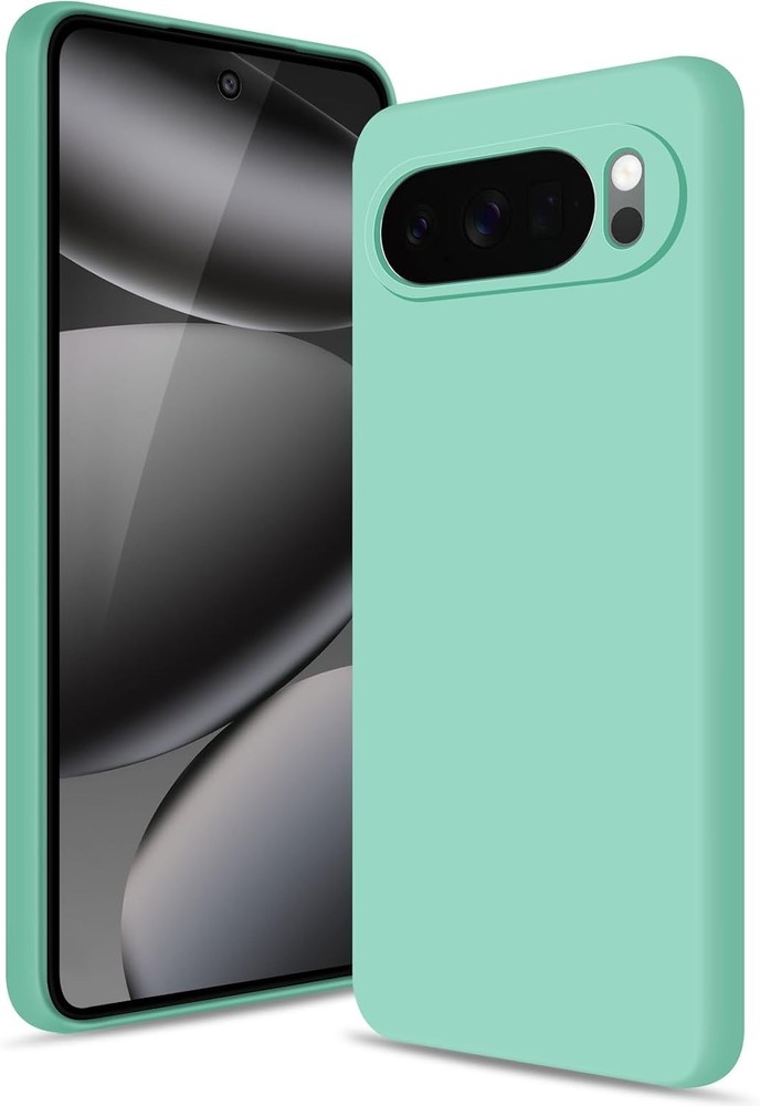 Mint Green Soft Silicone Slim Shockproof Case for Google Pixel 10 Pro XL, Cover
