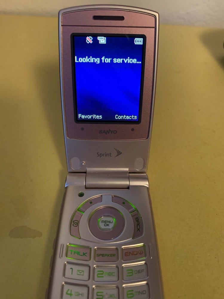 Vintage Sanyo Katana LX SCP-3800 Pink Sprint Flip Phone 2000s Y2K Authentic Test