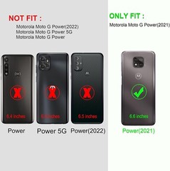 Motorola Moto G Power 2021 Case with Screen Protector, Military Class with 360