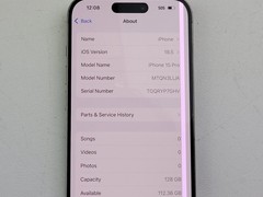 Apple iPhone 15 Pro (A2848) 128GB – White (Unlocked) – *DAMAGED* – H5795