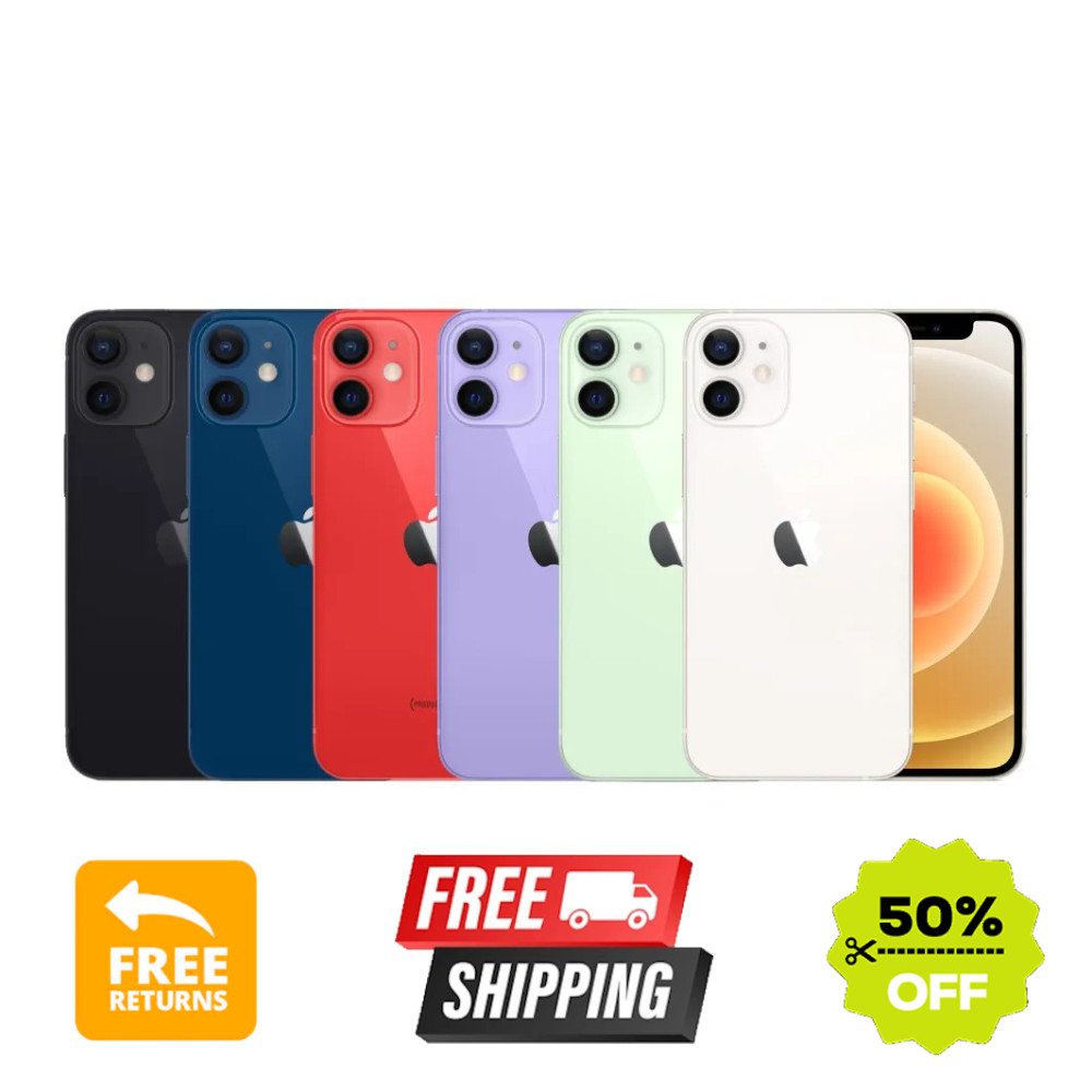 Apple iPhone 12 64GB Black, Blue, Green – Unlocked, T-Mobile, Verizon, AT&T
