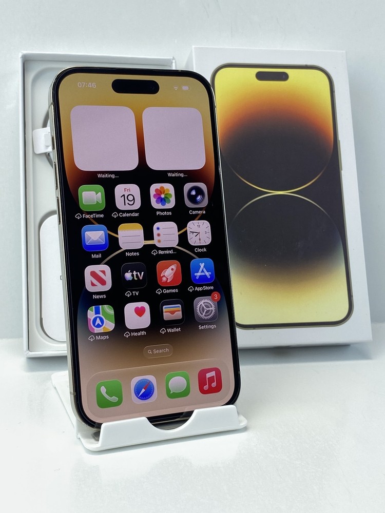 Apple iPhone 14 Pro A2650 1TB Gold 100% battery health Unlocked