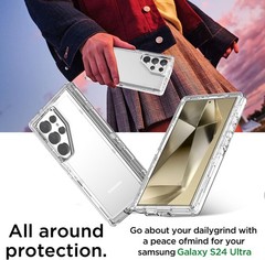 Clear Heavy Duty 3-Layer Shockproof Case for Samsung Galaxy S24 Ultra – Durable