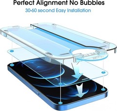2PCS Screen Protector for iPhone 12 Pro Max 6.7 Inch Tempered Glass Case Friendl