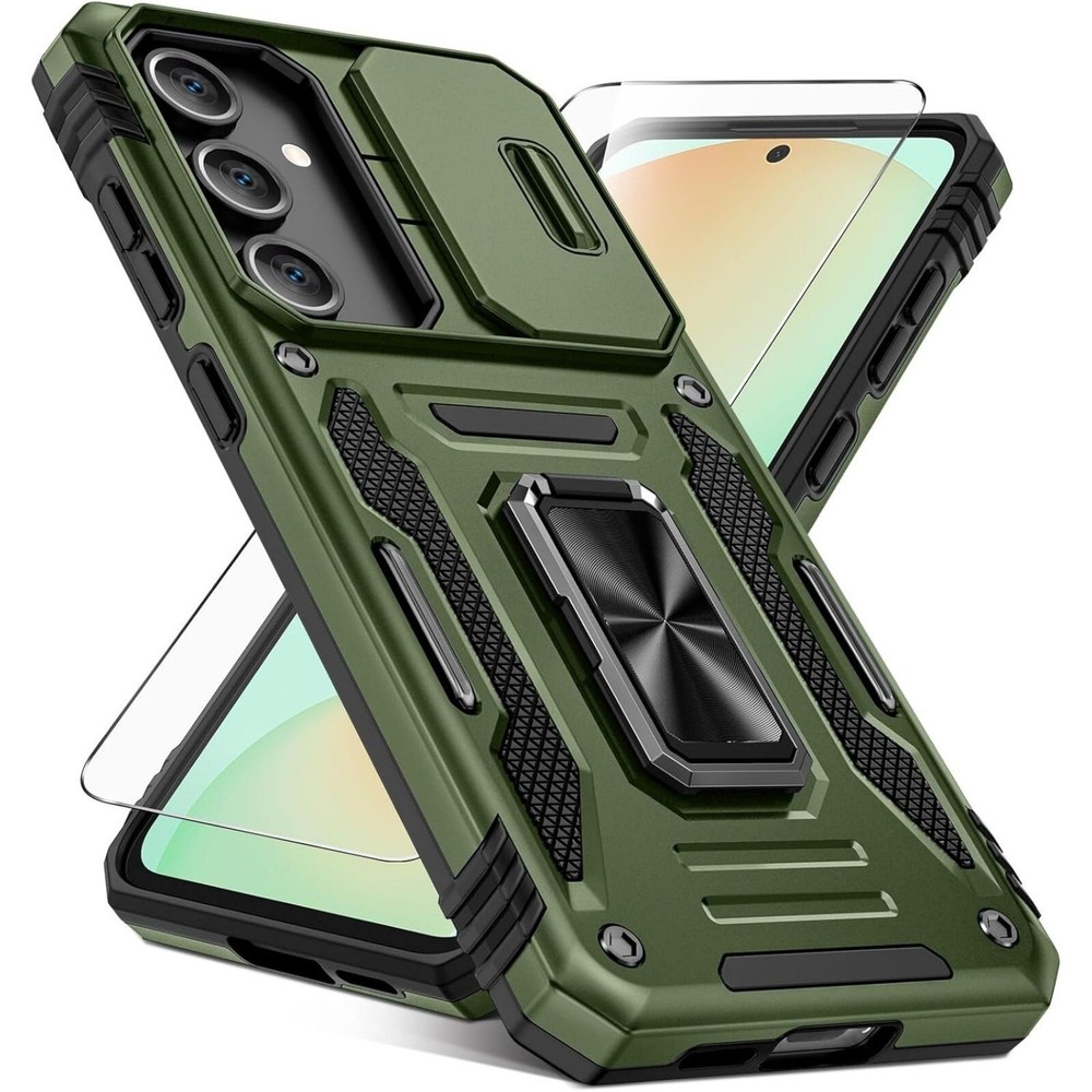 For Samsung Galaxy S24 FE Case with Heavy Duty Hard Rugged Protection& kickstand