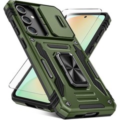 For Samsung Galaxy S24 FE Case with Heavy Duty Hard Rugged Protection& kickstand