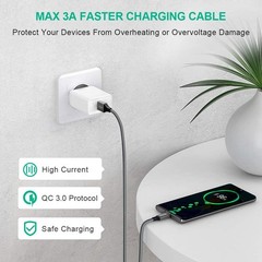 USB to USB C Cable 3ft, 2-Pack USB A to Type C Charger Cord Fast Charging Gray