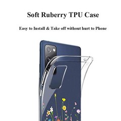 Flower Bouquet Clear Cell Phone Case for Samsung Galaxy S20 FE, Slim TPU Cover