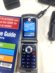 Motorola VGA 4X Zoom Trac Flip phone Camera W/AC and DC Chargers & Manual