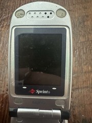 Vintage Sanyo PM-8200 (L) Sprint Cellular Flip Phone Untested