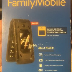 Walmart Family Mobile Blu Flex 64 GB – Black New Pre Paid