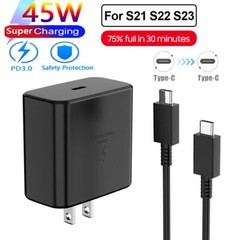 ⚡⚡45W Type USB C Fast Wall Charger+6ft Cable For Samsung Galaxy S22 S23 S21 ⚡