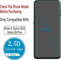 2PCS Tempered Glass Screen Protector for Motorola Moto G Stylus (2021) 9H Hardne