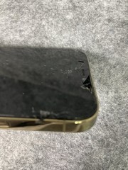 Apple iPhone 12 Pro Gold Cracked Screen Back 78% BH 128G ATT