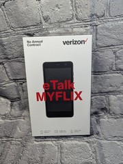 Verizon eTalk MYFLIX Prepaid Smartphone 4.95″ HD Display Black 5MP Brand New