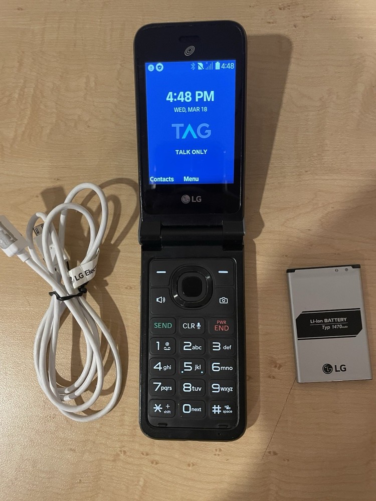 LG Classic Flip L125DL Unlocked KOSHER TALK ONLY No Text/Data + 2 Batt. Unlocked
