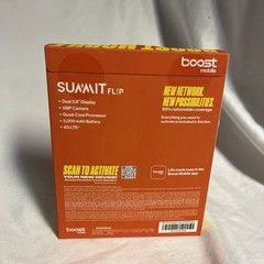 Boost Mobile Prepaid Summit Flip Phone, 8GB Black Sim-Included, New Sealed