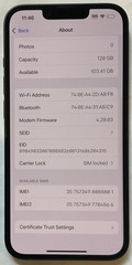 VERY NICE USED VERIZON ONLY, iPhone 13, 128GB A2649 MLA23LL/A WITH 100% BATTERY