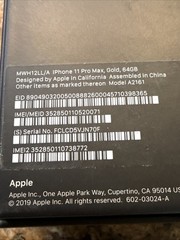 New Apple iPhone 11 Pro Max 64gb For Cricket Only Gold Color