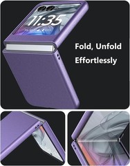 Thin Hard Matte Polycarbonate Cover Case for Motorola Razr 2024/2025/2026 – Purp
