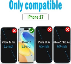 2PCS Matte Screen Protector for iPhone 17 6.3 Inch Anti Glare Tempered Glass Fil