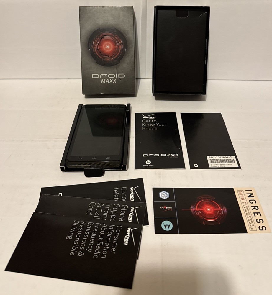 Motorola Droid Maxx XT1080M 32GB + Box Inserts Verizon Parts Repair Bad Board