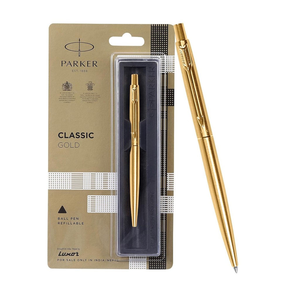 30 X Parker Classic Gold Trim Ball Pen Blue Ink Ballpoint Pen For Smooth Writing