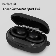 Silicone Case Compatible with Anker Soundcore Sport X10, Protective Cover (Black