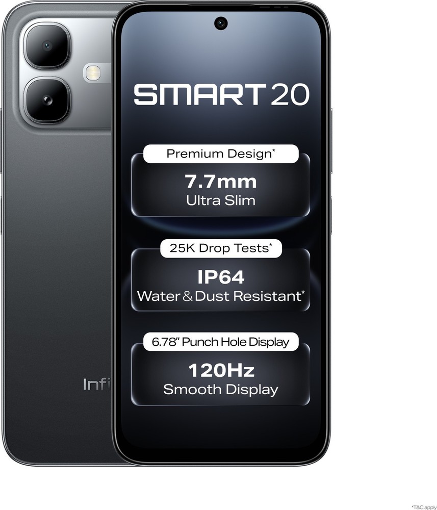Infinix SMART 20 (Black, 128 GB 4 GB RAM) Helio G81 Ultimate Unlocked Phone.