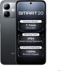 Infinix SMART 20 (Black, 128 GB 4 GB RAM) Helio G81 Ultimate Unlocked Phone.