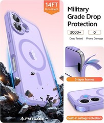 Light Purple iPhone 17 Case – Translucent Matte Design, Full Camera Protection