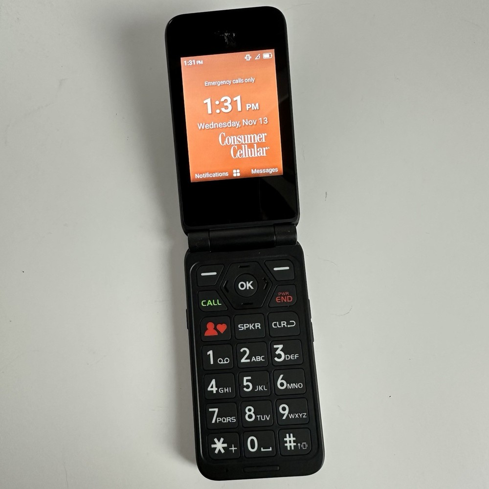 Iris Easy Flip 8GB Black 4G LTE Flip Cell Phone SOLD AS IS
