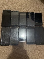 Lot of 10 Phones (Samsung, Vortex, Coolpad, Cricket)
