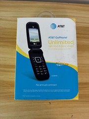 New AT&T LG B470 Prepaid Unlimited Talk and Text Flip Phone Black