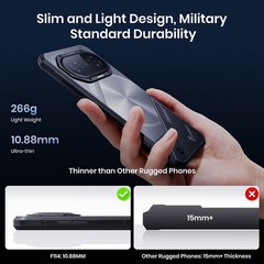 Global FOSSiBOT F114 4G LTE Rugged Phone Android 15 Outdoor NFC Mobile 6.67 inch
