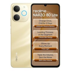 Realme NARZO 80 Lite 4G Beach Gold 4GB 64GB 6300mAh Indian Global Version Unlock