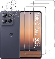 6.8 inch 3 Pack Moto G Power 2025 Screen Protector + 3 Pack Camera Lens Protecto