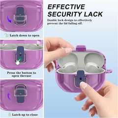 Sony WF-1000XM5 Case Cover, Clear Soft TPU Protective Earbuds Case with Carabine