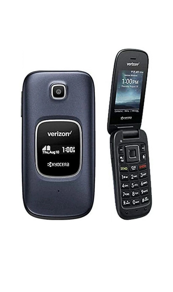 Kyocera Cadence S2720 Verizon Wireless 4g LTE Blue Camera Flip Phone A Condition