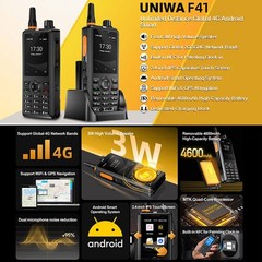 4G LTE Android 8.1 Rugged Smartphone Waterproof ZELLO Keyboard Outdoor UNIWA F41